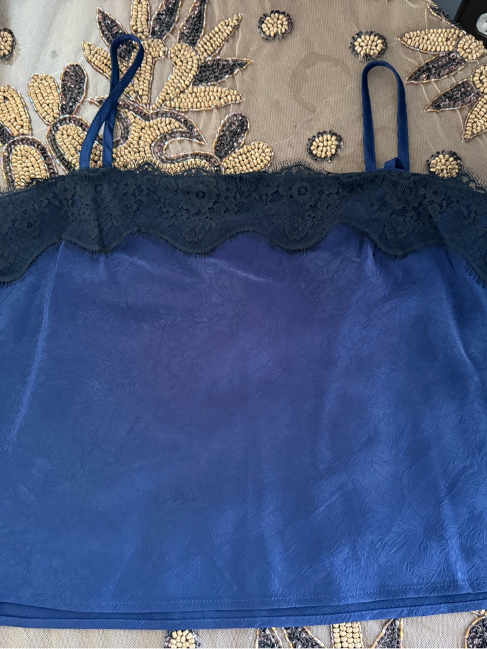 a new day Navy Blue Lace-Trim Camisole - Picture 2 of 4